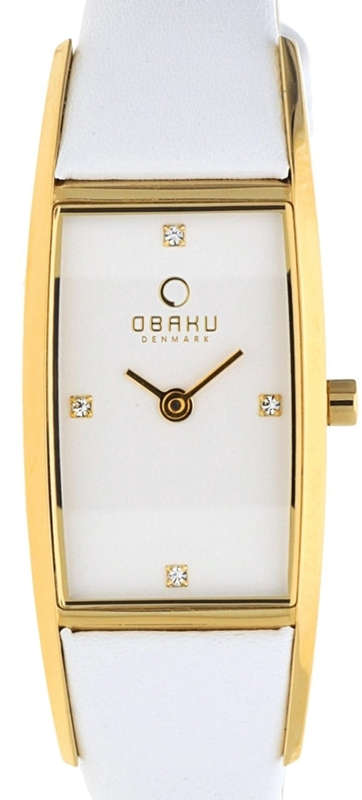 Obaku Denmark White Leather Ladies Watch