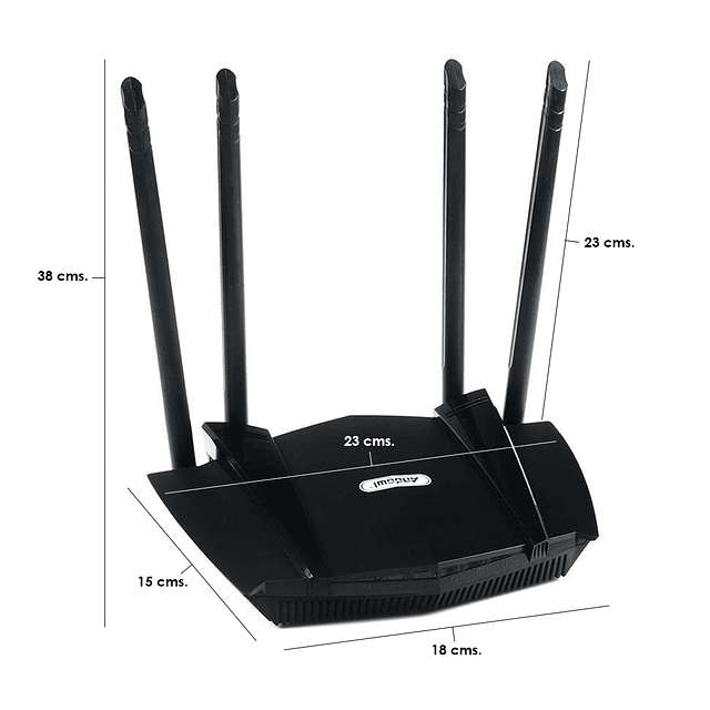 Wireless Router for Dual-Band Wi-Fi 1200 M. Full Gigabit