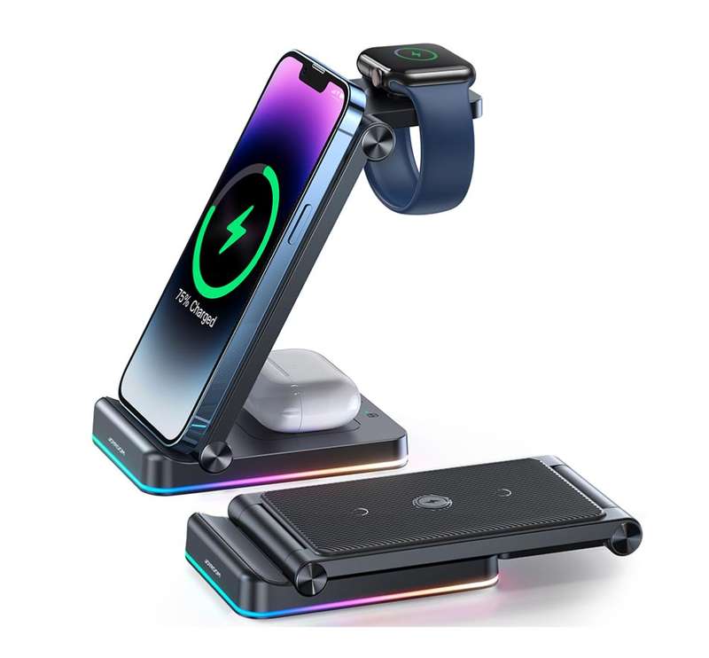 JOYROOM 3-in-1 Foldable Wireless Charging Station