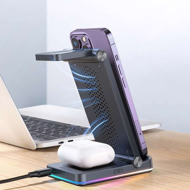 JOYROOM 3-in-1 Foldable Wireless Charging Station