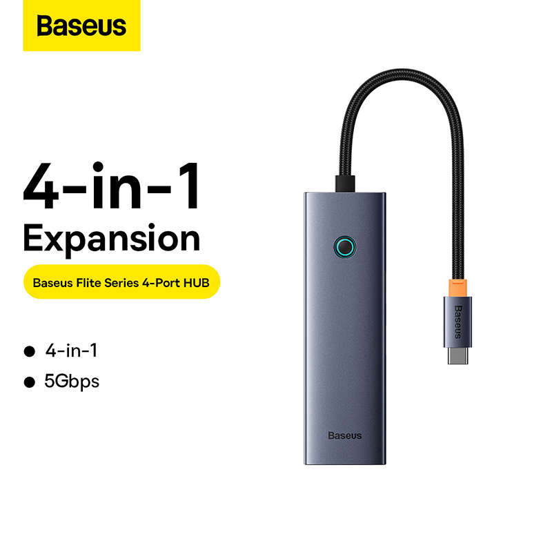 BASEUS Flite Series Type C to 4-Port USB 3.0 Smart HUB