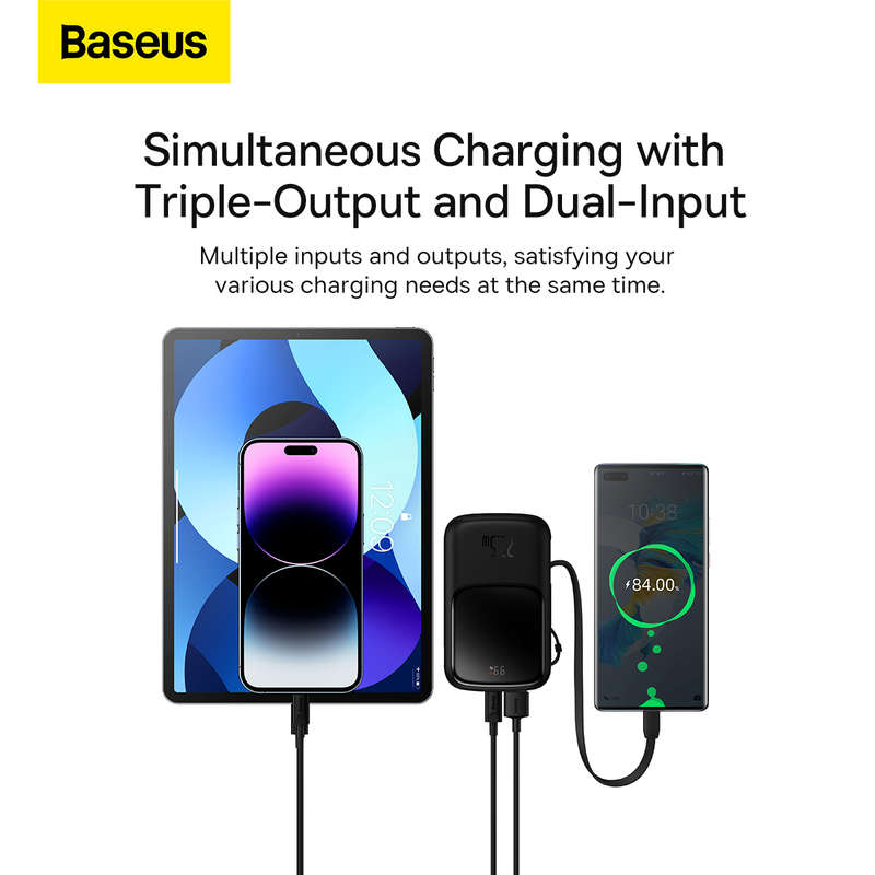 BASEUS Qpow Pro Digital Display Fast Charge Power Bank 10000mAh 20W Type-C