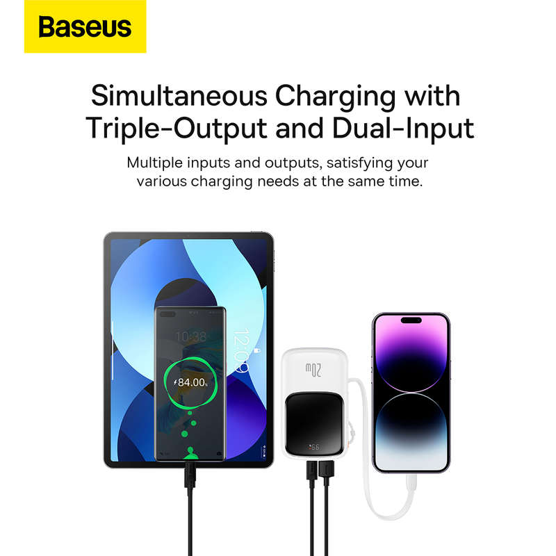 BASEUS Qpow Pro Digital Display Fast Charge Power Bank 10000mAh 20W iOS