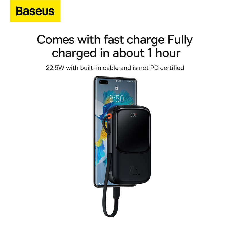BASEUS Qpow Pro Digital Display Fast Charge Power Bank 10000mAh 20W Type-C