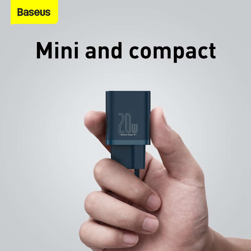 BASEUS Super Si 20W Quick Charger with 1M Type-C to Type-C Cable