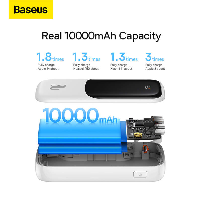 BASEUS Qpow Pro Digital Display Fast Charge Power Bank 10000mAh 20W iOS