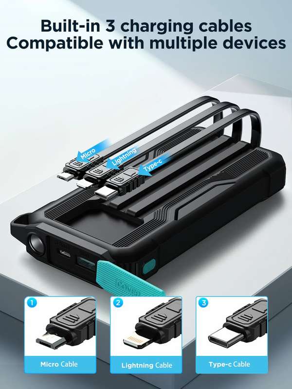 JOYROOM JR-L016 10000mAh 2.4A Power Bank with Three Cables