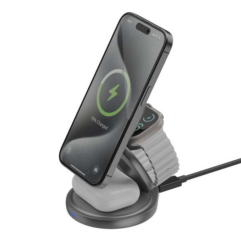 BAZIC GoMag Gyre 3-In-1 Wireless Charger (For Apple MagSafe)