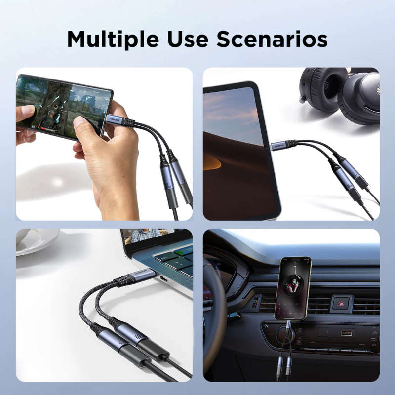 Joyroom SY-C03 - Audio Adapter Infographic 5 - Multiple use