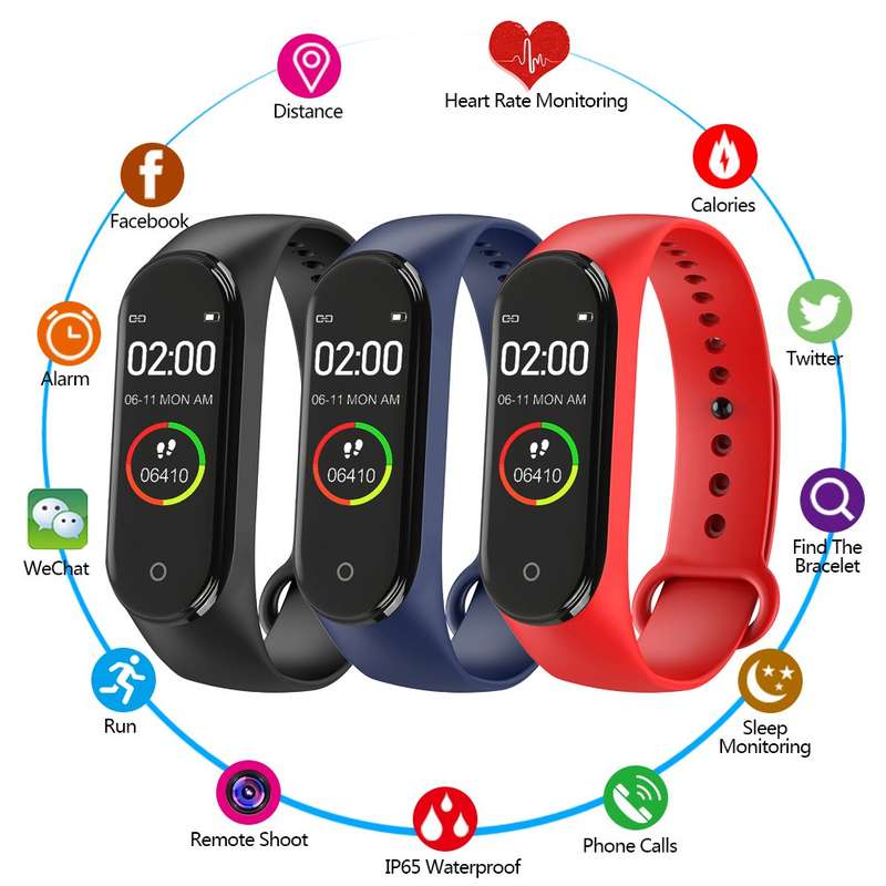 M4 Smart Watch Heart Rate Tracker