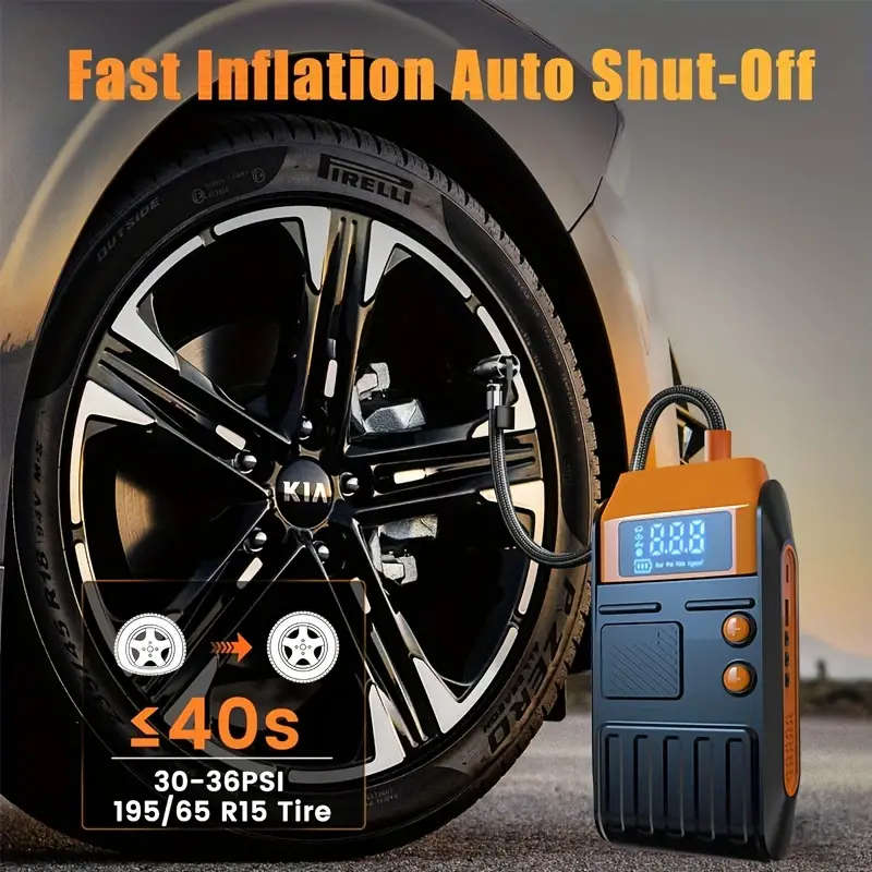 4 in 1 Multifunctional Air Pump  Charge & Jump Start Solution