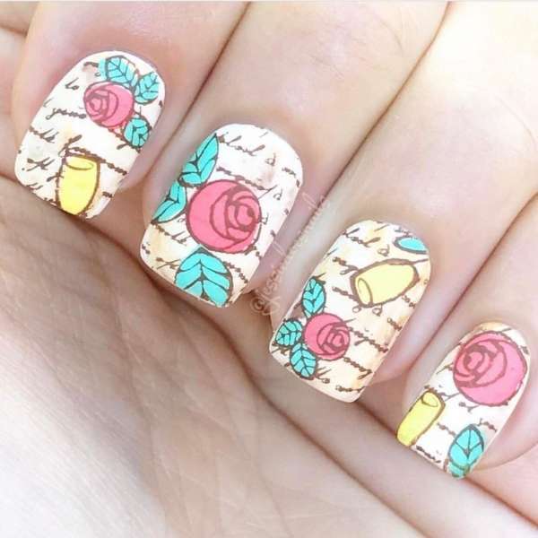 Simple Rose and Script (CjS-02)  Steel Stamping Plate