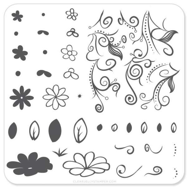 Floral Swirl 2 (CjS-14)  Steel Stamping Plate