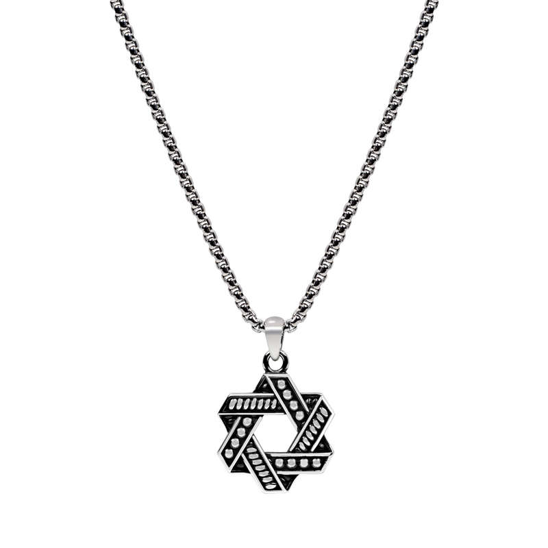 Star of David Pendant Chain ARZ-Steel