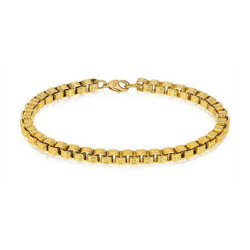 Gold box style steel Bracelet ARZ-Steel