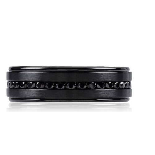 Black Steel Black Stone Ring ARZ-Steel