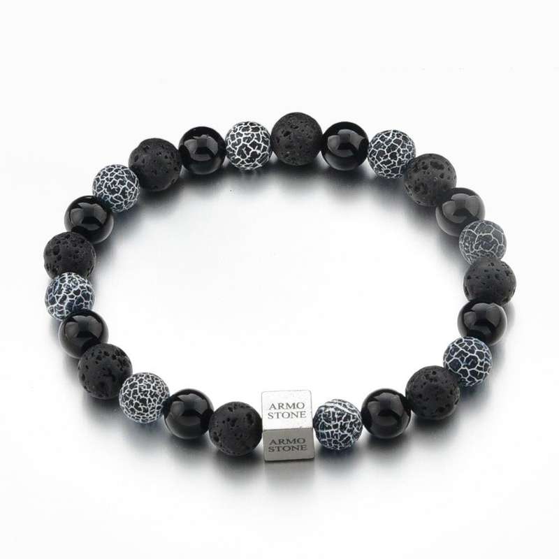 Armo Black Lava, Black Onyx and Weathering Agate Stones Armo Stone