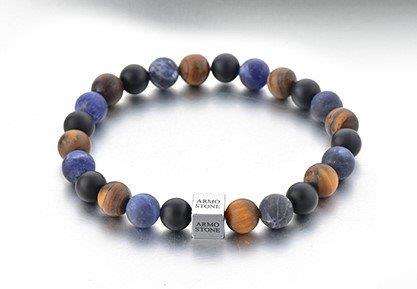 Matt Tigers Eye, with Onyx and Sodalite Stones Armo-Stone