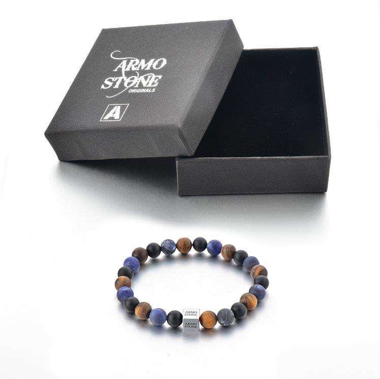 Matt Tigers Eye, with Onyx and Sodalite Stones Armo-Stone