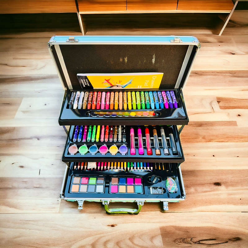 158 Pcs Professional Artist Drawing Set Art Kit For Kids - Blue box