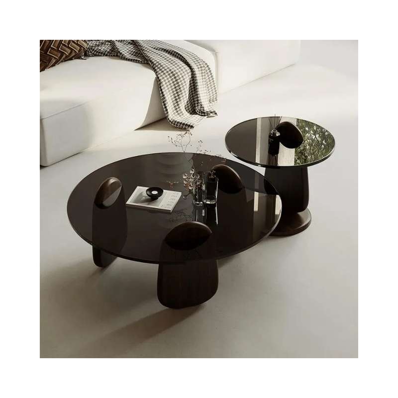 Nulu Tempered Glass Nesting Coffee Table