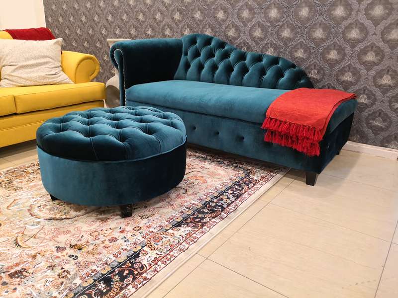 Chaise Lounge and Ottoman