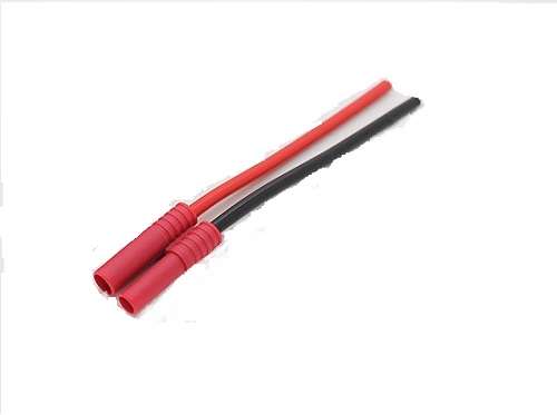 HXT4mm w/12AWG Silicon Wire 10cm (Battery Side) - (1pc)