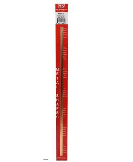 9861 K&S Metals Round Brass Rod 1mmx300mm (5pc)
