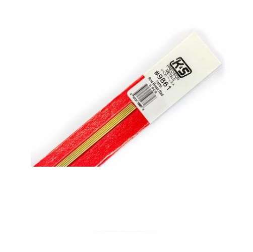 9861 K&S Metals Round Brass Rod 1mmx300mm (5pc)