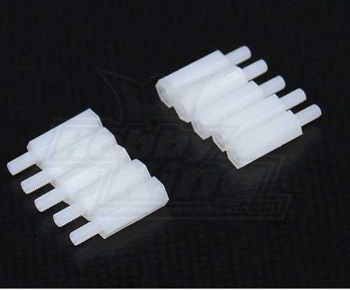 M3 Nylon Thread Spacer 5.6x21mm (10)