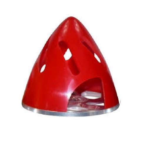 CNC Alu Backplate Hollowed-out Spinner 2.25" (57mm) - Red