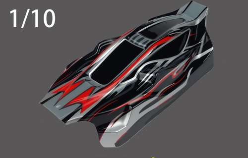 R0072 River Hobby Black/Red Buggy Body (Electric)