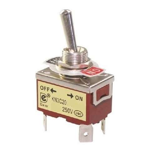 Medium Toggle Switch DPST ON-OFF 15A 250V N/L