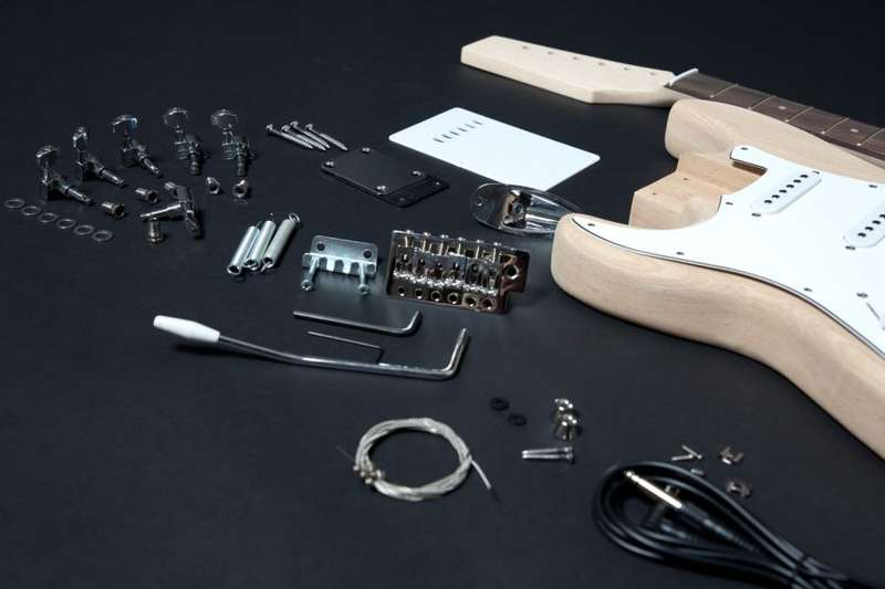 Lefty Ash body ST style guitar kit