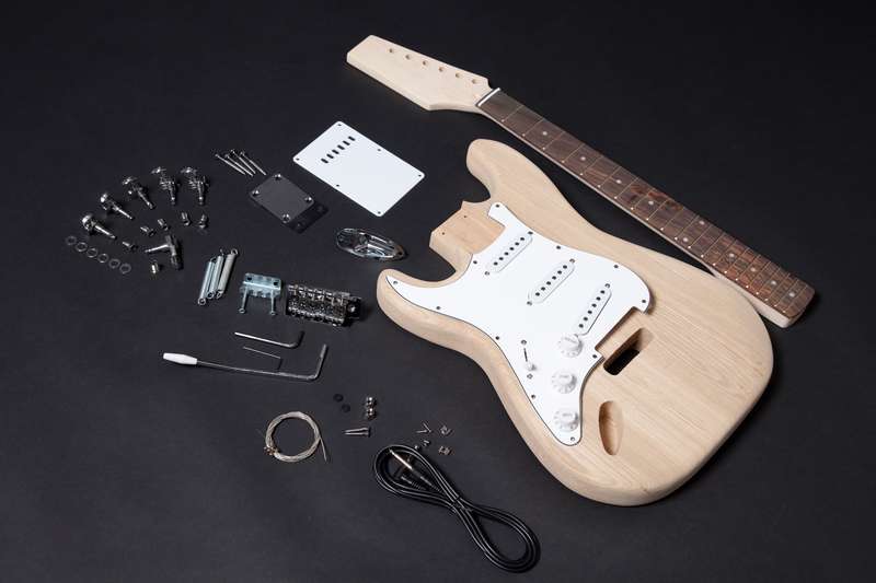 Lefty Ash body ST style guitar kit