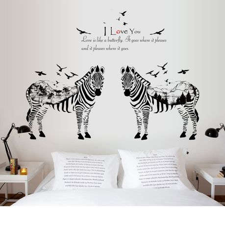 Zebra Couple and Nature Decor - Wall Art - SK9197AB