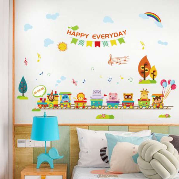 Happy Animals Train Ride Decor - Wall Art - SK9346