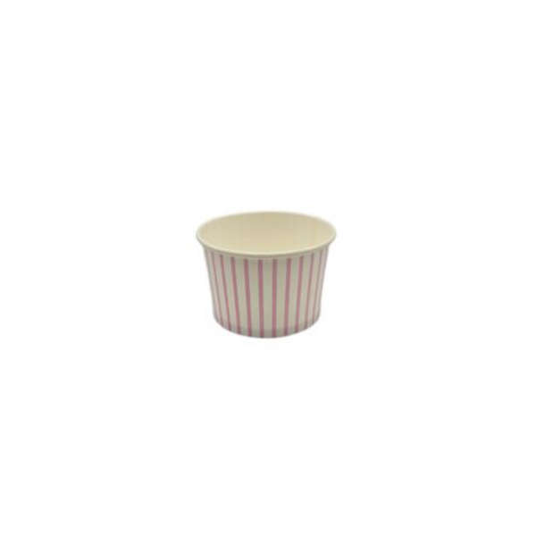 Pink Stripped Ice Cream Tub 120ml- Pack of 50