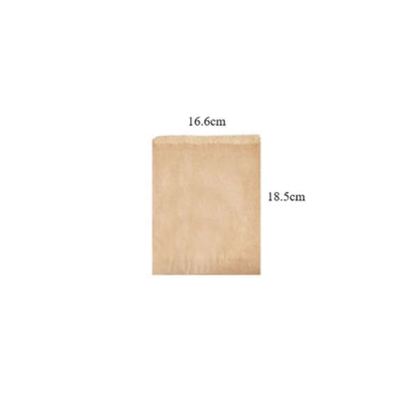 Grease Proof Kraft Flat Bag -18.5cm x 16.6cm - Pack of 25