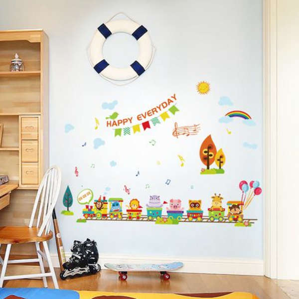 Happy Animals Train Ride Decor - Wall Art - SK9346