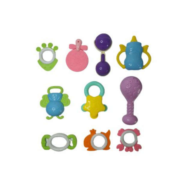 12 Piece Baby Rattle Teething Toys - Blue