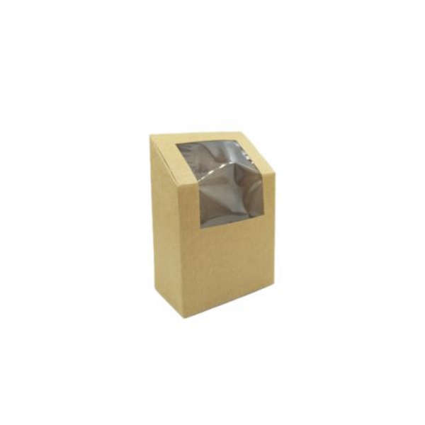 Kraft Wrap Box with PLA Window - 13cm x 9cm - Pack of 25