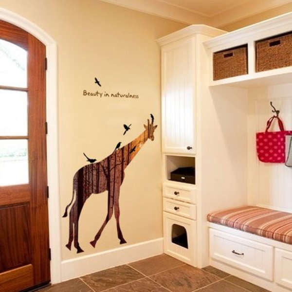 Sunset Forest with Giraffe Silhouette Decor/ Wall Art- HM92001