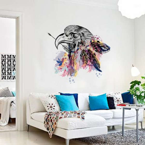 Eagle with Graphic Feather Details Decor/ Walll Art-SK7085