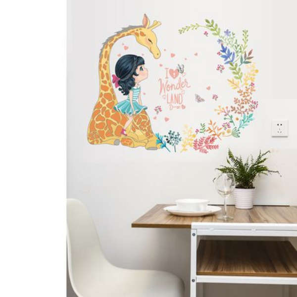 Giraffe with Floral Detail Decor/ Wall Art- SK7101