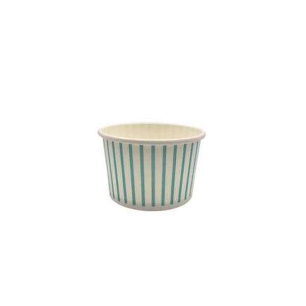 Blue Striped Ice Cream Tub - 120ml - Pack of 50