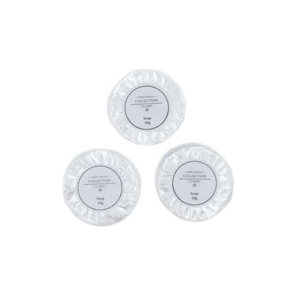 Boutique Collection - 20g White Wrapping Round Soaps - 150 Pack