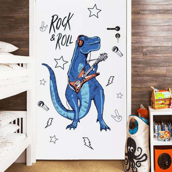 Rock and Roll Dinosaur Decor - Wall Art - SK9361