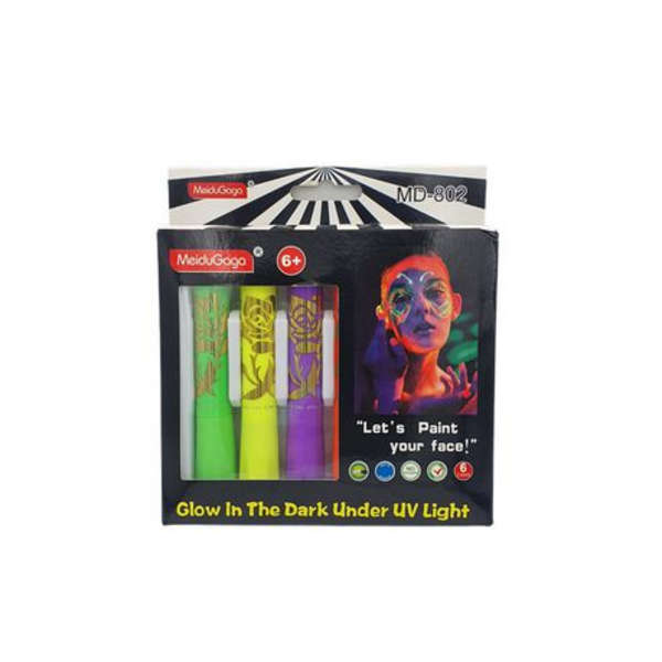 Glow in the Dark Under UV Light Face Paint