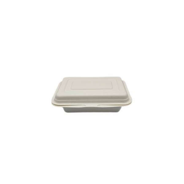450ml Single Compartment Sugarcane Clamshell - Pack of 50